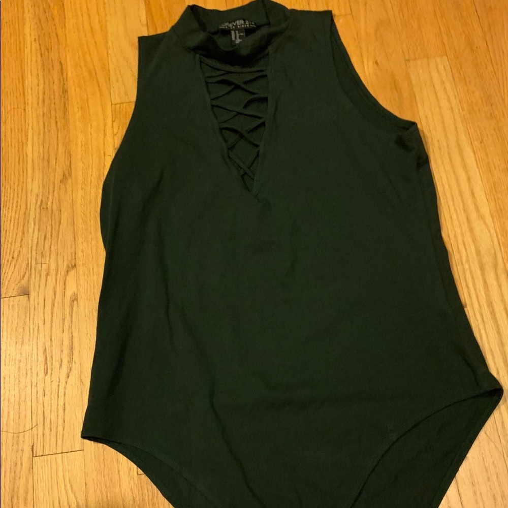Hunter green body suit